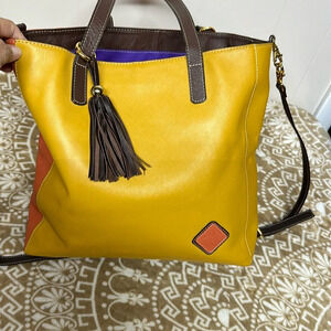 Claudia G Leather Tote/Satchel/Crossbody Bag Excellent Condition